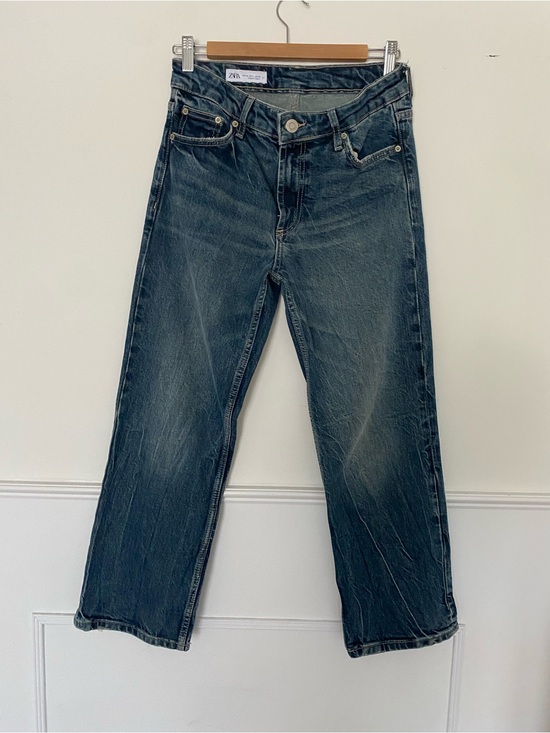 Zara Denim - Zara Dark Blue Straight-Leg Jeans